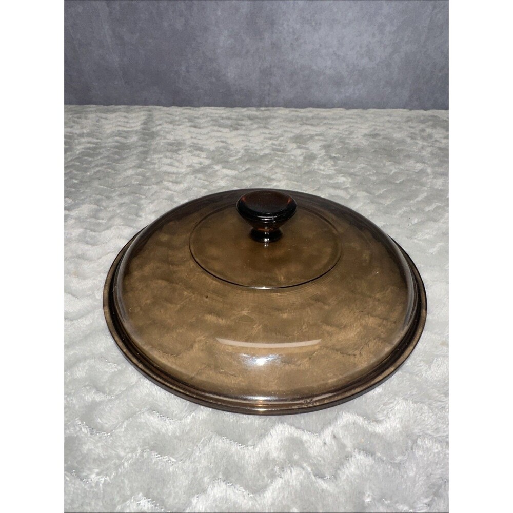 Pyrex Lid Vision Corning US.A 8" Round #623C Amber Brown Vintage Replacement
